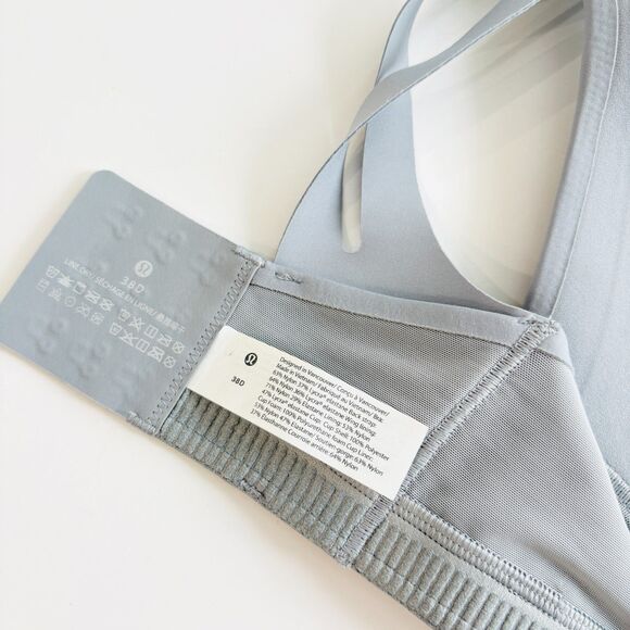 Lululemon AirSupport Sports Bra High Support C-DDD Cups Rhino Grey Vapor Sz 38D - Picture 6 of 7
